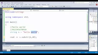 C string substr