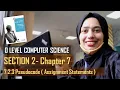 7 2 3 Pseudocode Assignment Statements CHAPTER 7 SECTION B O Level Computer Science
