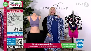 Rhonda Shear Printed Knit TieFront Wrap Robe