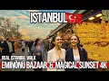 Lagu Real ISTANBUL 4K Walk: BUSTLING Eminonu Bazaar, Magical Galata Bridge Sunset \u0026 Street Food