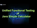 Unified Functional Testing Simple Java Calculator