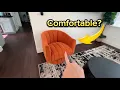 Fluffy velvet accent chair