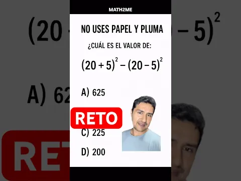 Usa diferencia de cuadrados para resolver en segundos  esta operaciones #matematicas #algebra
