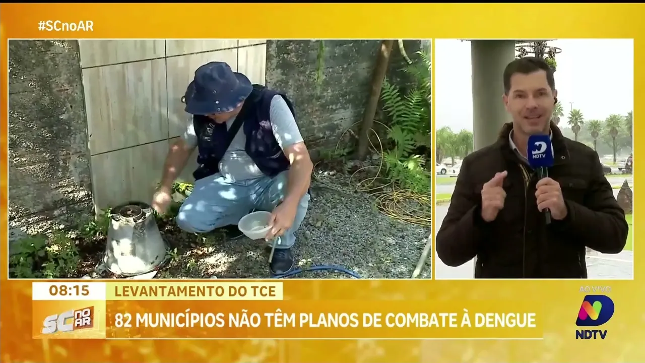 Acidente causa filas em Florianópolis; e mais de 80 cidades de SC não têm planos de combate à dengue