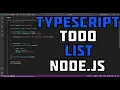 Develop a Todo List using TypeScript and Node js