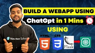 Build a Webapp using HTML CSS FLASK using ChatGPT in 1 Minute