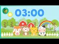 Download Lagu 3 Minute Countdown Timer - Cute Animals 🦊🐵🐯🐮 with Happy Fun Music - for Kids (4K UHD)