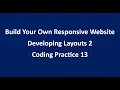 Coding Practice 13 Developing Layouts 2 HTML CSS NxtWave CCBP