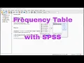 Frequency Table with SPSS