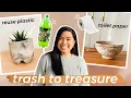 Download Lagu DIY-ING MY TRASH INTO HOME DECOR (FT. LETITIA KIU) | Marble Concrete Pot + Toilet Paper Mache Bowl