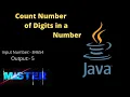 Count Number of Digits in a Number in Java Hindi