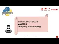 Extract Unique Values in Python unique vs nunique
