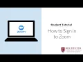 Student Tutorial How to Sign In to Zoom