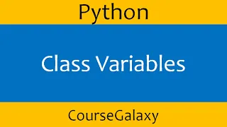 Class variables in Python
