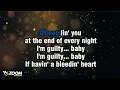 Teddy Swims - Guilty (Karaoke Version) with Lyrics On Screen
