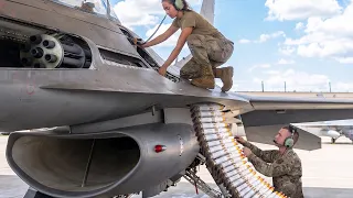 Loading US AirForce F-16s With Monstrously Powerful Deadly Rounds