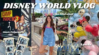DISNEY WORLD VLOG ✨ Camp Rock 3 premiere, 3 parks, fun activities and more!!