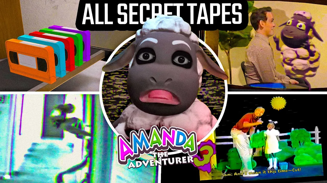 All SECRET TAPES & How to GET them in AMANDA 3 - Amanda the Adventurer 3 [All Tapes Ending] Showcase
