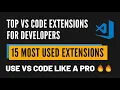 Top vscode extensions Top vs code extensions 2021 Top 10 vscode extensions Tech Projects
