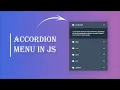 Animated Accordion Menu How to Create an Animated Accordion Menu Using HTML CSS JS