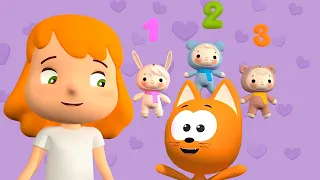 Кукла на День Рождения 👩‍👧🎁 Учимся считать от 1 до 3 – Сборник – Котэ ТВ – Песенки для малышей