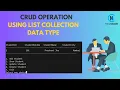 CRUD operations using List collection data type in python