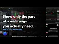 Crop any web page to just the part you need SplitWeb for Mac