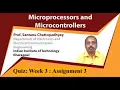 NPTEL Microprocessors And Microcontrollers Quiz Week 3 Assignment 3 Solution 2022