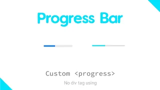 How to make progress bar - Custom progress bar css javascript Codser Run