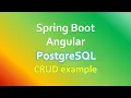 Angular Spring Boot PostgreSQL example Build CRUD App