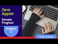 Java Applet sample program - part 1 teqachannel5068 TEQA