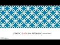 Static Data in Python