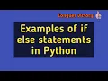 15 Examples of if else statements in Python English