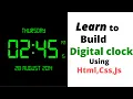 Create a Digital Clock Using HTML CSS JavaScript How to create clock Realtime Clock JavaScript