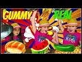 Download Lagu GUMMY Vs REAL FOOD 2! Kids Gummy Candy Challenge!!