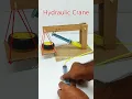 hydraulic crane working model using cardboard and syringes - shorts