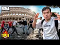 Fights and crime in the streets of Rome