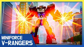 The Broken Engine and the Eel Monster 🤖 Miniforce V-Rangers ❇️ Miniforce Compilation Ep21-23