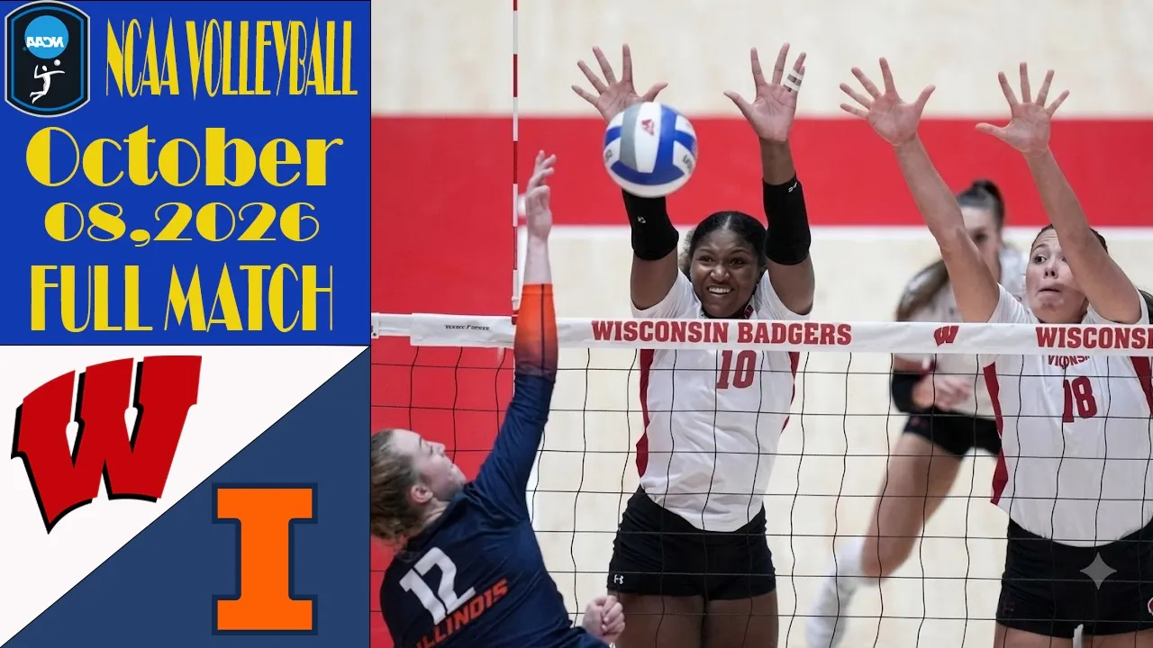 Wisconsin vs Illinois | FULL MATCH | Oct 08,2026 | Women's NCAA Volleyball 2026