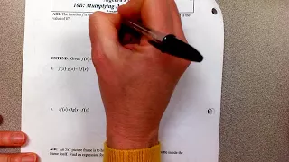 Notes 10B Multiply Polynomials Function Notation