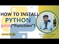 How to Install Python Python Print Function Python Basic to Advance in Bangla