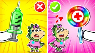 😨Sparkle got the Dragon Flu!! 🤧but She’s Scared of the Hospital! 🏥 Stories for Kids by Fire Spike 🔥