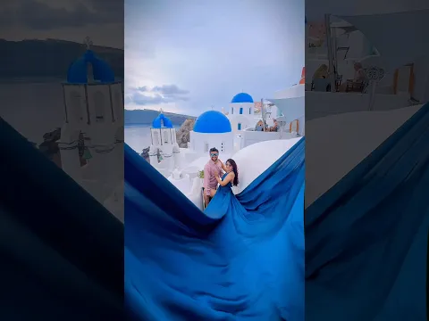 Santorini FlyingDress Photoshoot in Oia #shorts