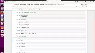 Implement Stack in Python using collections deque