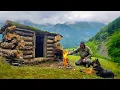Download Lagu Five Days Building a Wooden Shelter from Scratch Alone in the Mountains  🪵🏔️