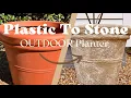 DIY STONE LOOK OUTDOOR PLANTERS DIY Home Decor on a Budget