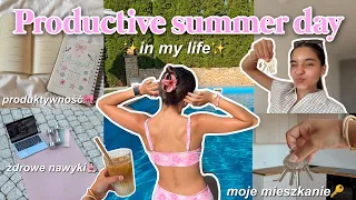 PRODUCTIVE SUMMER DAY 💌✨ produktywny letni dzień jako content creator & moje pierwsze mieszkanie!