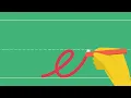 How to write a cursive letter e in lowercase