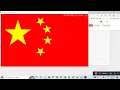flag of China Python turtle library Python for beginners