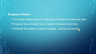 Design Pattern Intro and Singleton Demo - Tamil